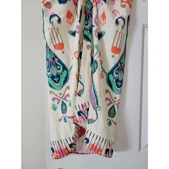 New Zara LINEN BLEND KNOTTED PARE SKIRT,Size XS,Color Ecru - Picture 7 of 12